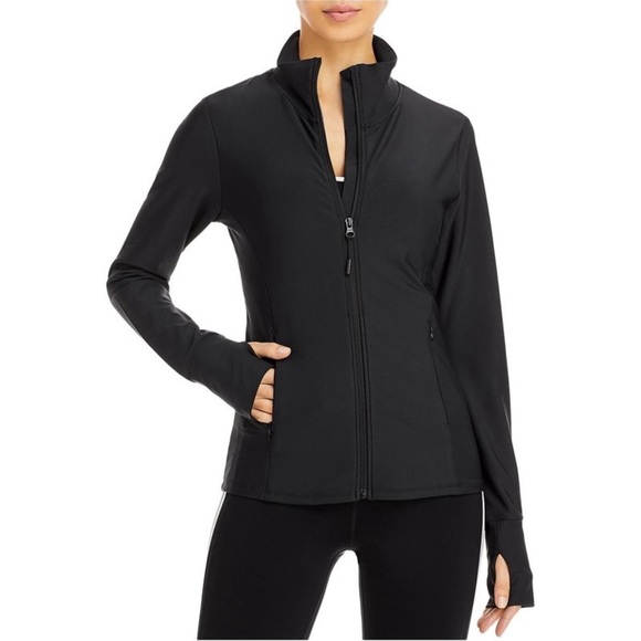 NWT Aqua Women’s Athletic Black Zip Up Fitness Workout Jacket in size XS - Picture 1 of 6